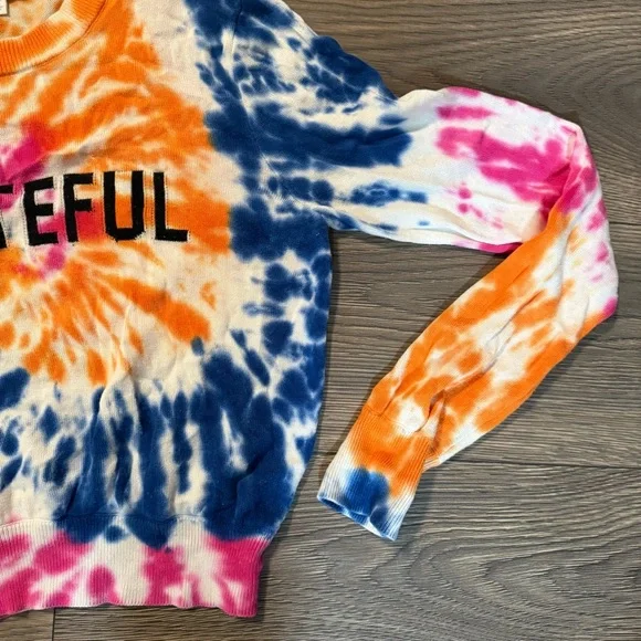 Spiritual Gangster Tie-Dye Grateful Sweater - Orange, Blue, Pink - Picture 3 of 6